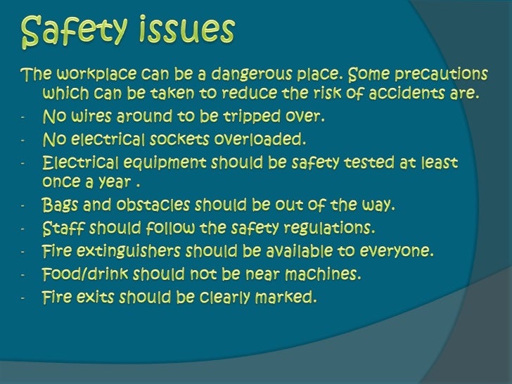 impact of health and safety legislation health and safety in the workplace
